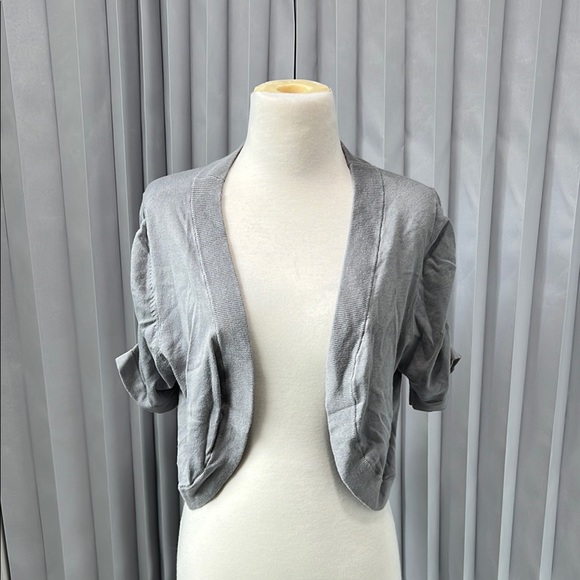 Gray Open-Front Cardigan - Picture 1 of 4